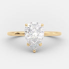 Pear Moissanite Engagement Ring