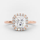 Moissanite Halo Engagement Ring