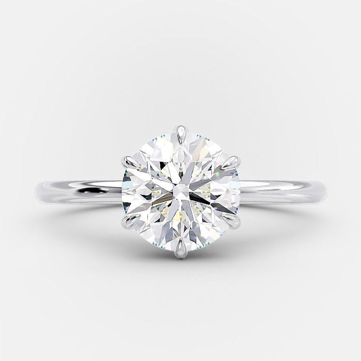 Round Brilliant Moissanite Ring