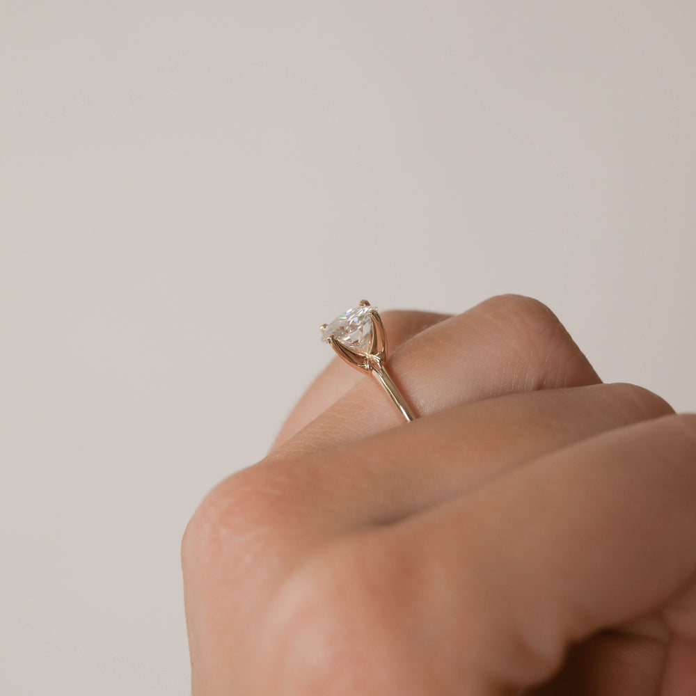 Moissanite Solitaire Engagement Ring