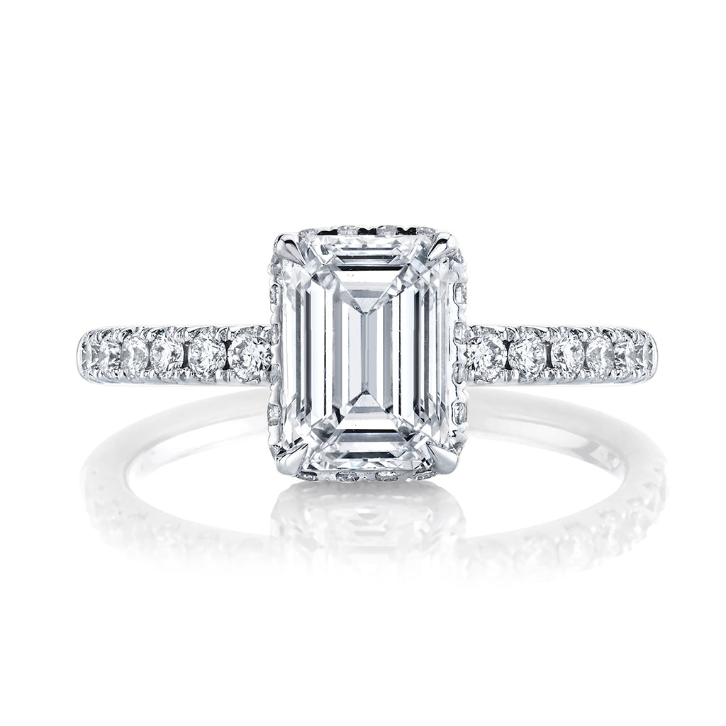 Hidden Halo Moissanite Engagement Ring