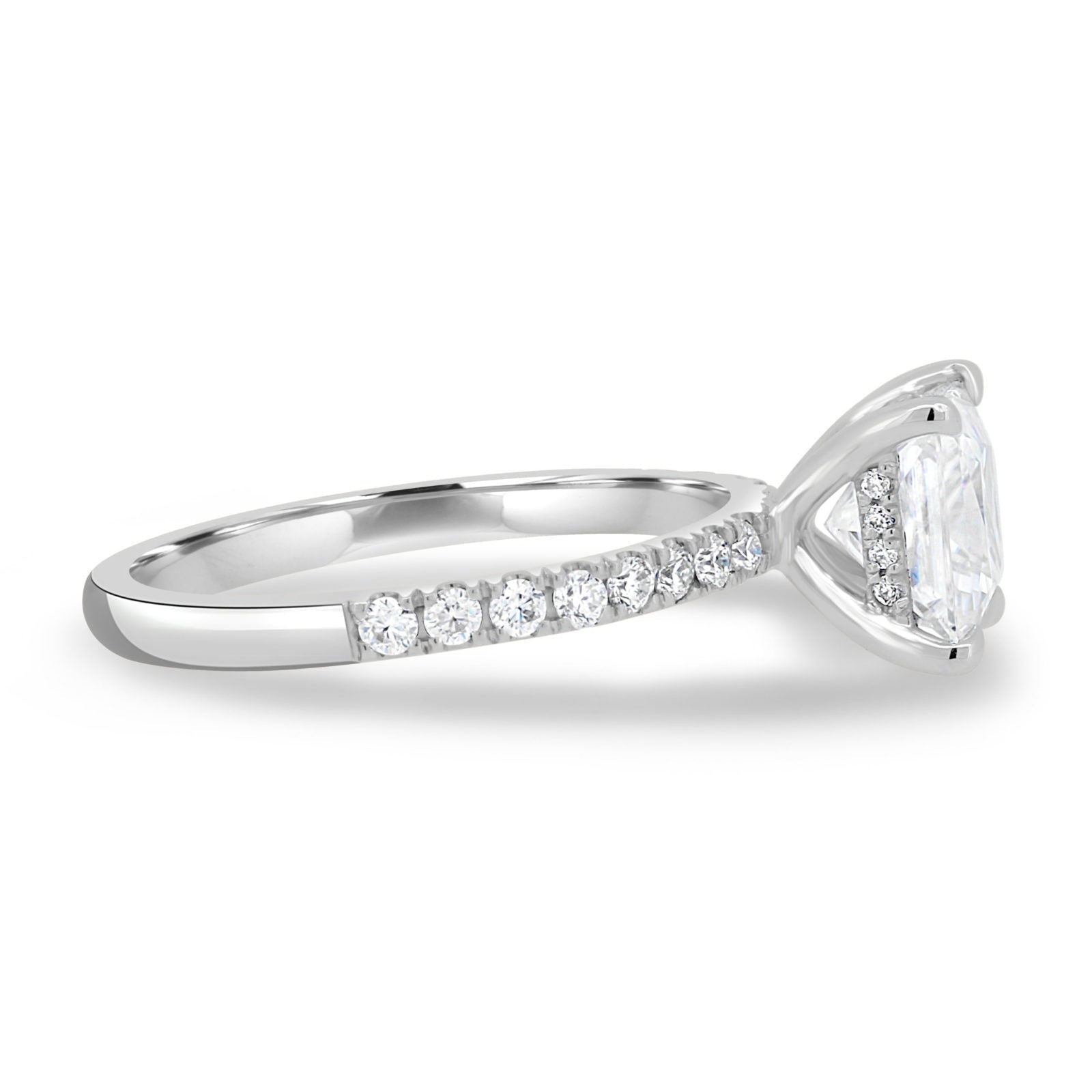 Princess Cut Hidden Halo Ring
