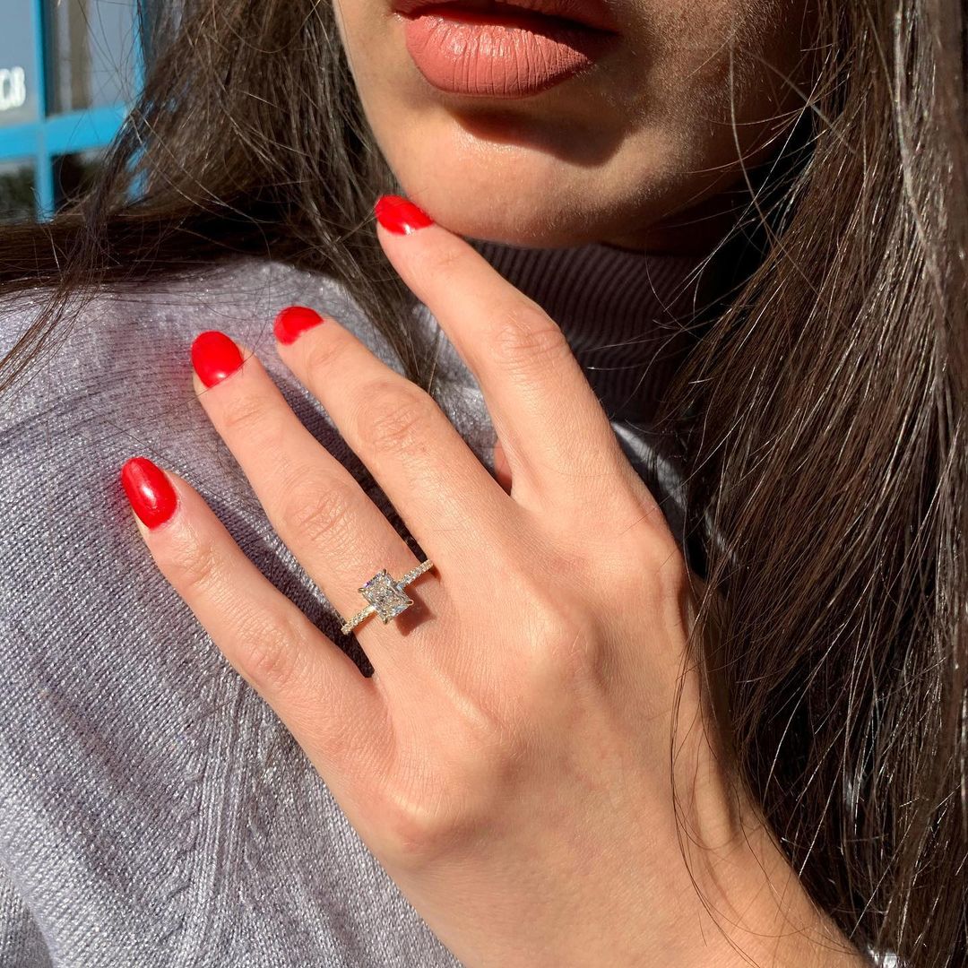 Radiant Cut Moissanite Ring