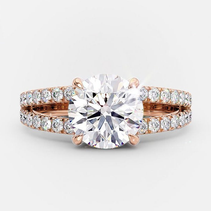 Split Shank Diamond Engagement Ring