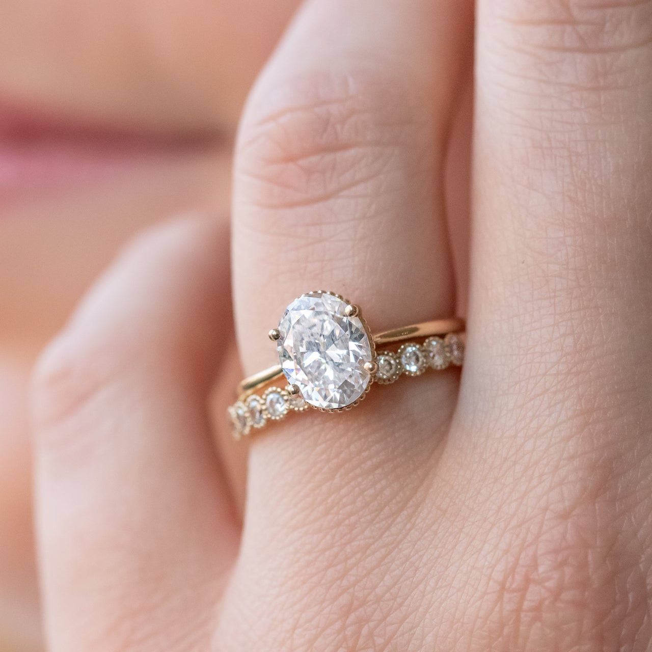 Moissanite Solitaire Engagement Ring