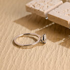 luxury pear solitaire engagement ring moissanite