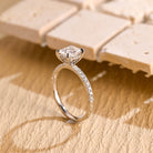 Cushion Cut Diamond Accent Ring