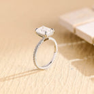 Pave Band Engagement Ring