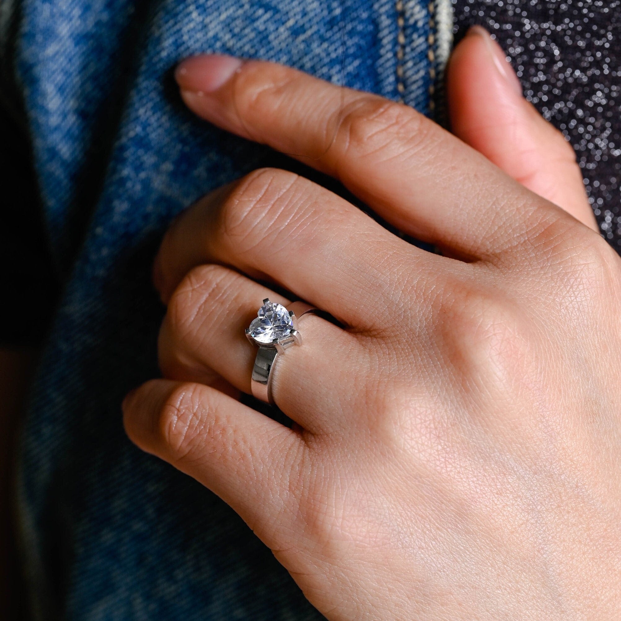 Heart Shaped Bridal Ring