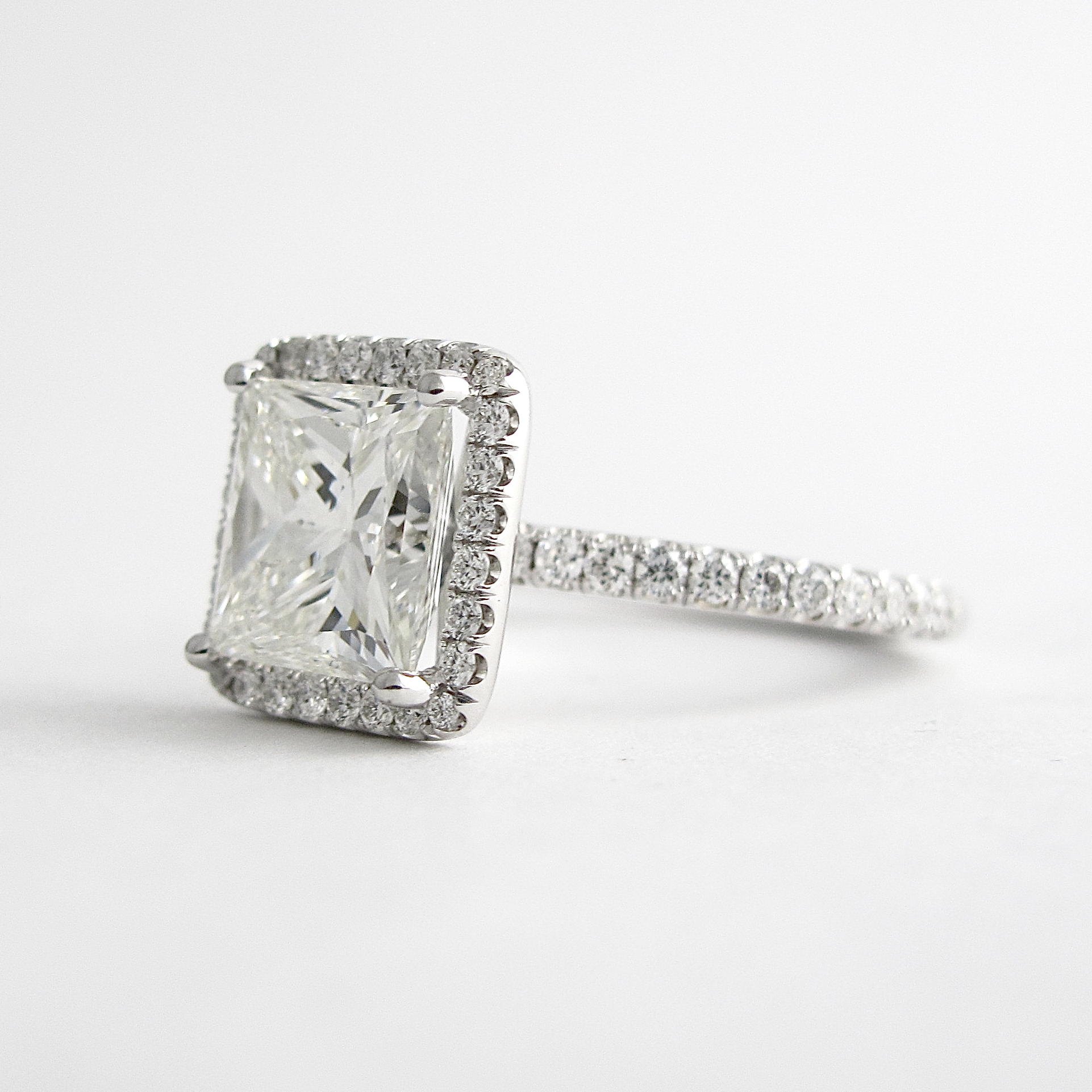 Princess Cut Halo Ring