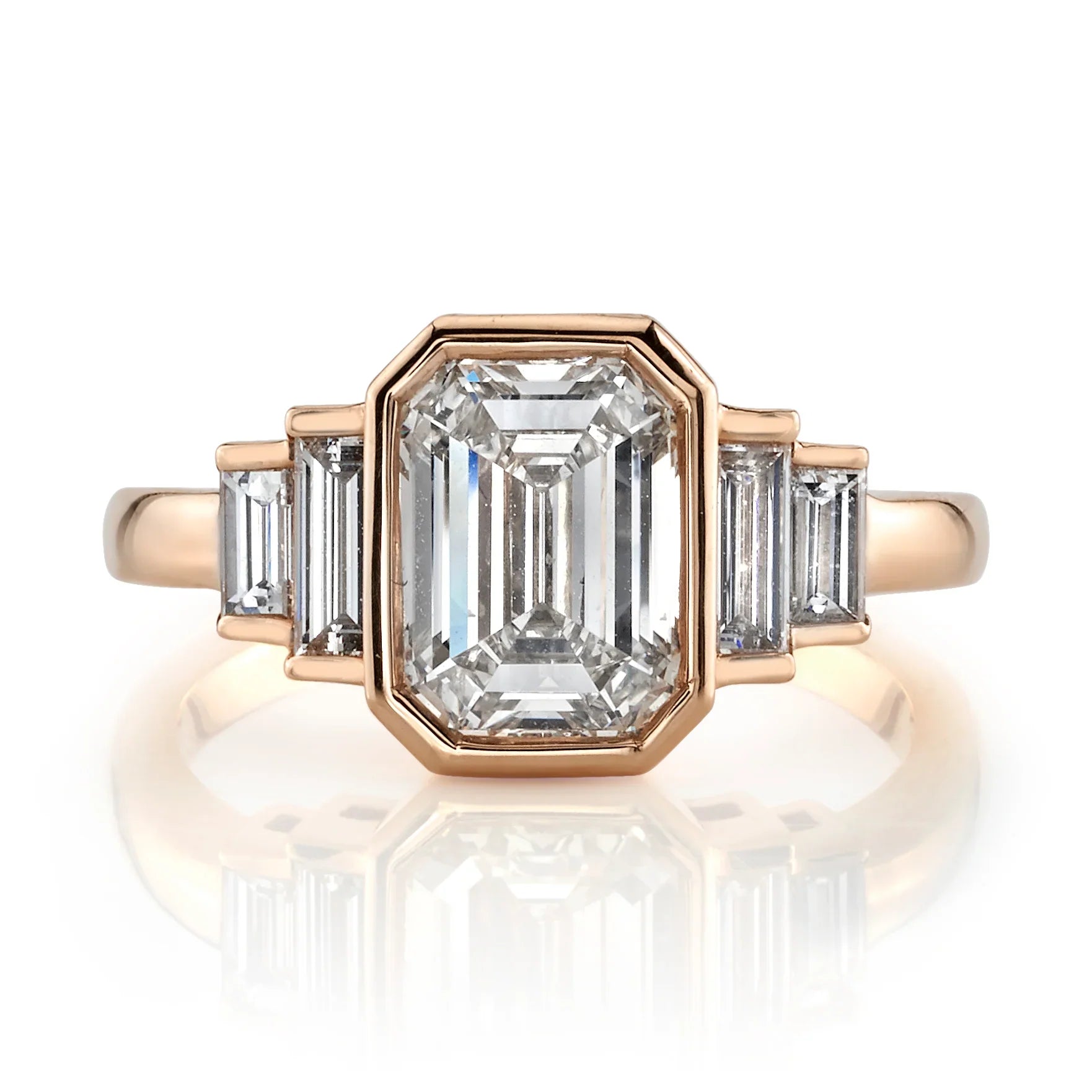 Bezel Set Moissanite Engagement Ring