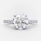 Pavé Moissanite Engagement Ring