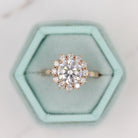 Moissanite Halo Engagement Ring