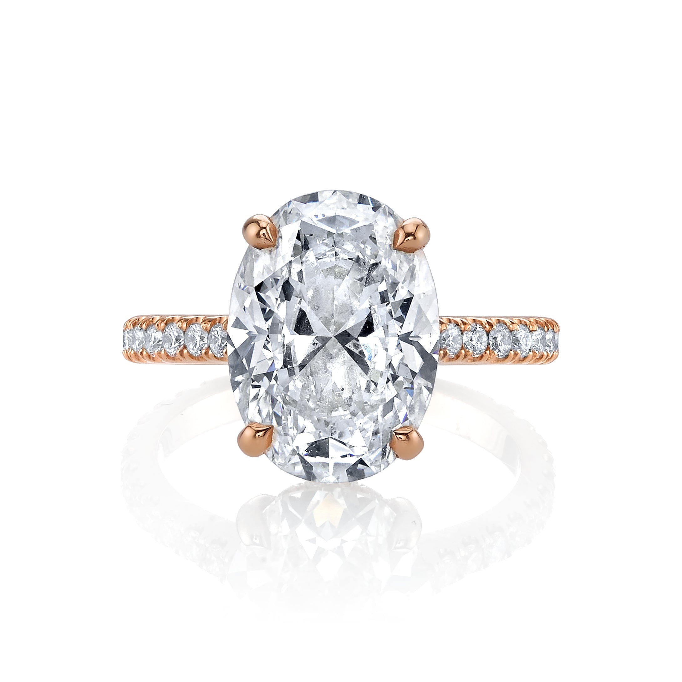 Hidden Halo Moissanite Engagement Ring