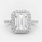 Moissanite Halo Engagement Ring