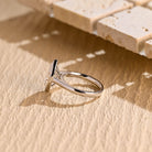 White Gold Marquise Moissanite Ring
