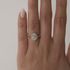 Oval Halo Cathedral Ring