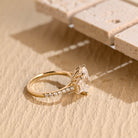 lab diamond alternative cluster engagement ring