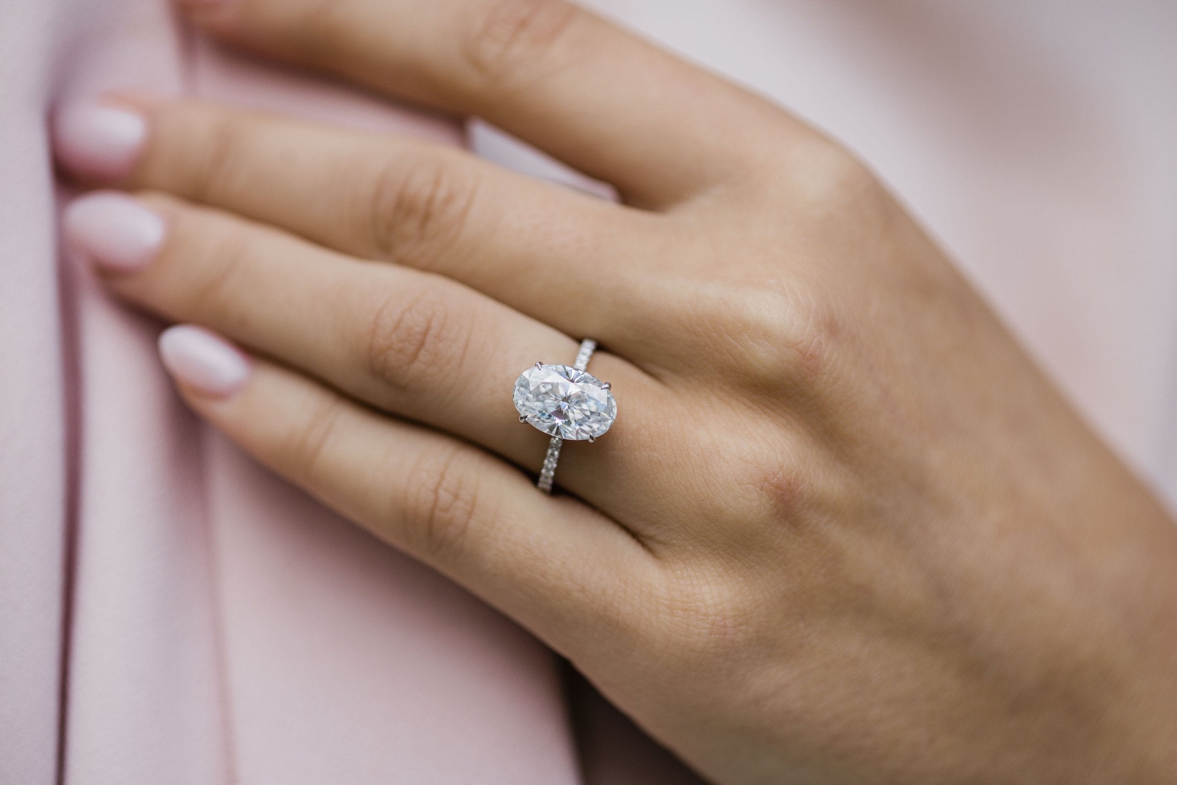 Hidden Halo Moissanite Ring