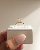 Hidden Halo Moissanite Engagement Ring
