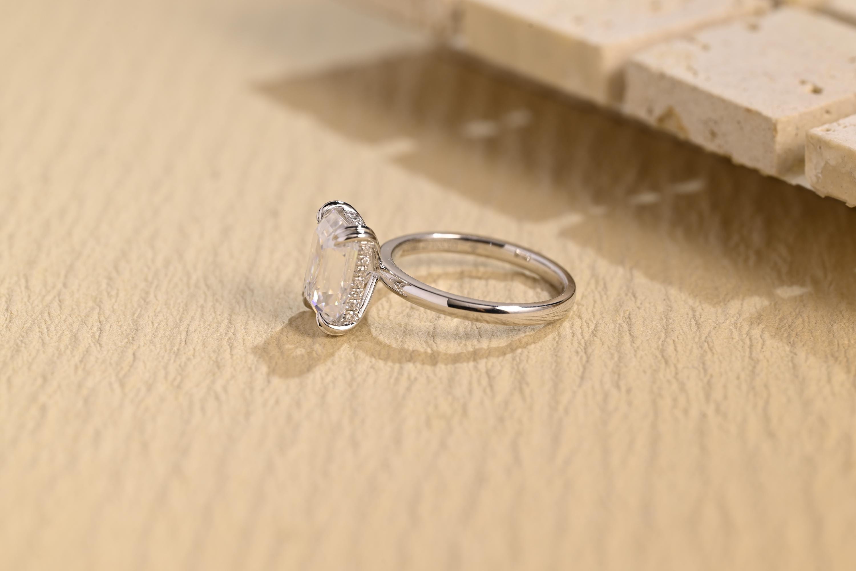 Solitaire Moissanite Engagement Ring