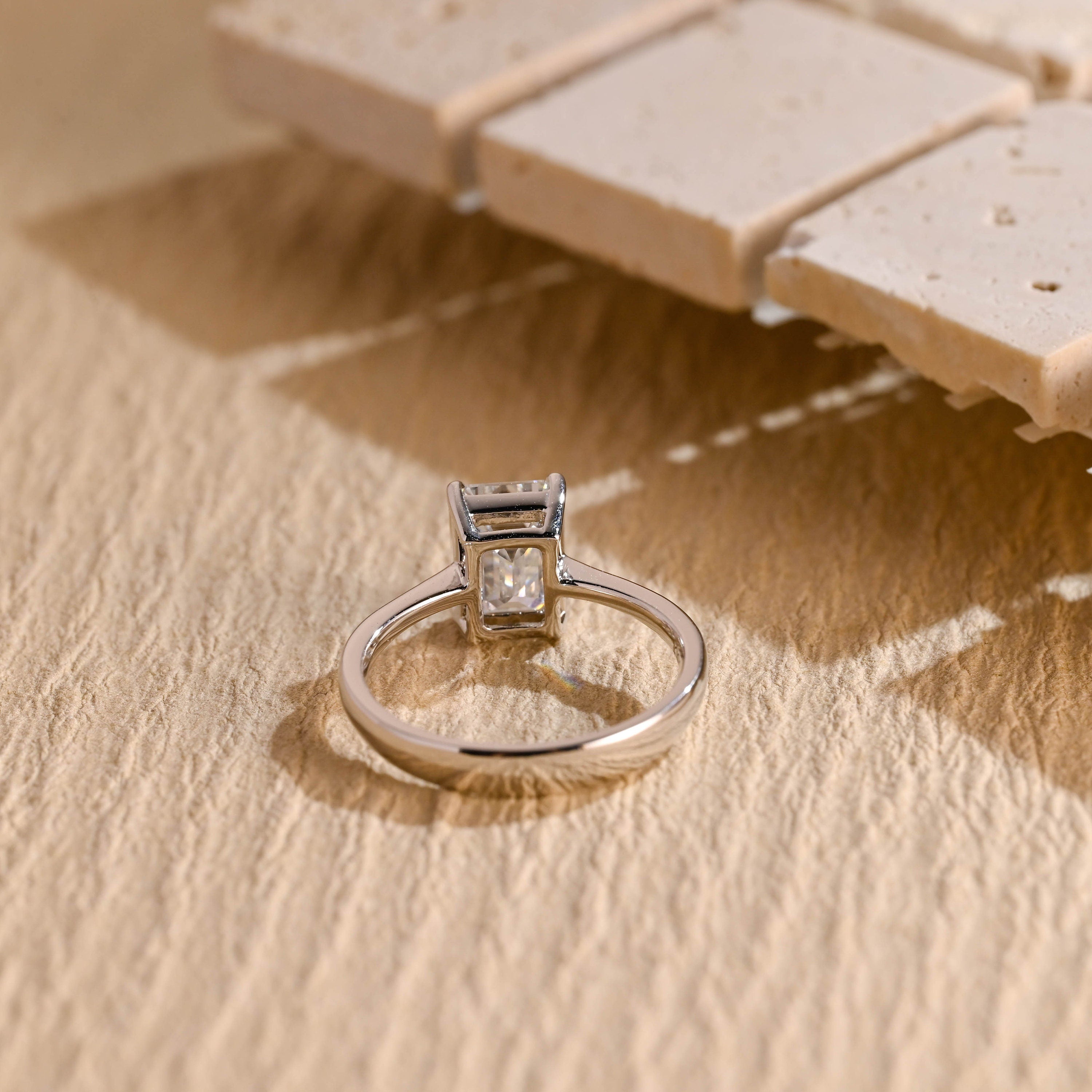 Diamond Solitaire Moissanite Ring