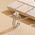 Pave Setting Moissanite Ring