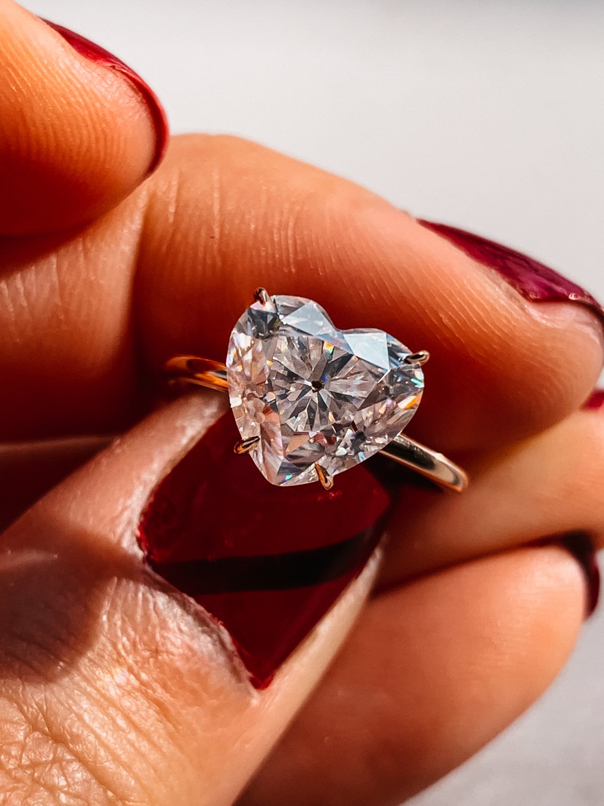 Heart Diamond Moissanite Ring