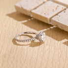 Halo Moissanite Engagement Ring