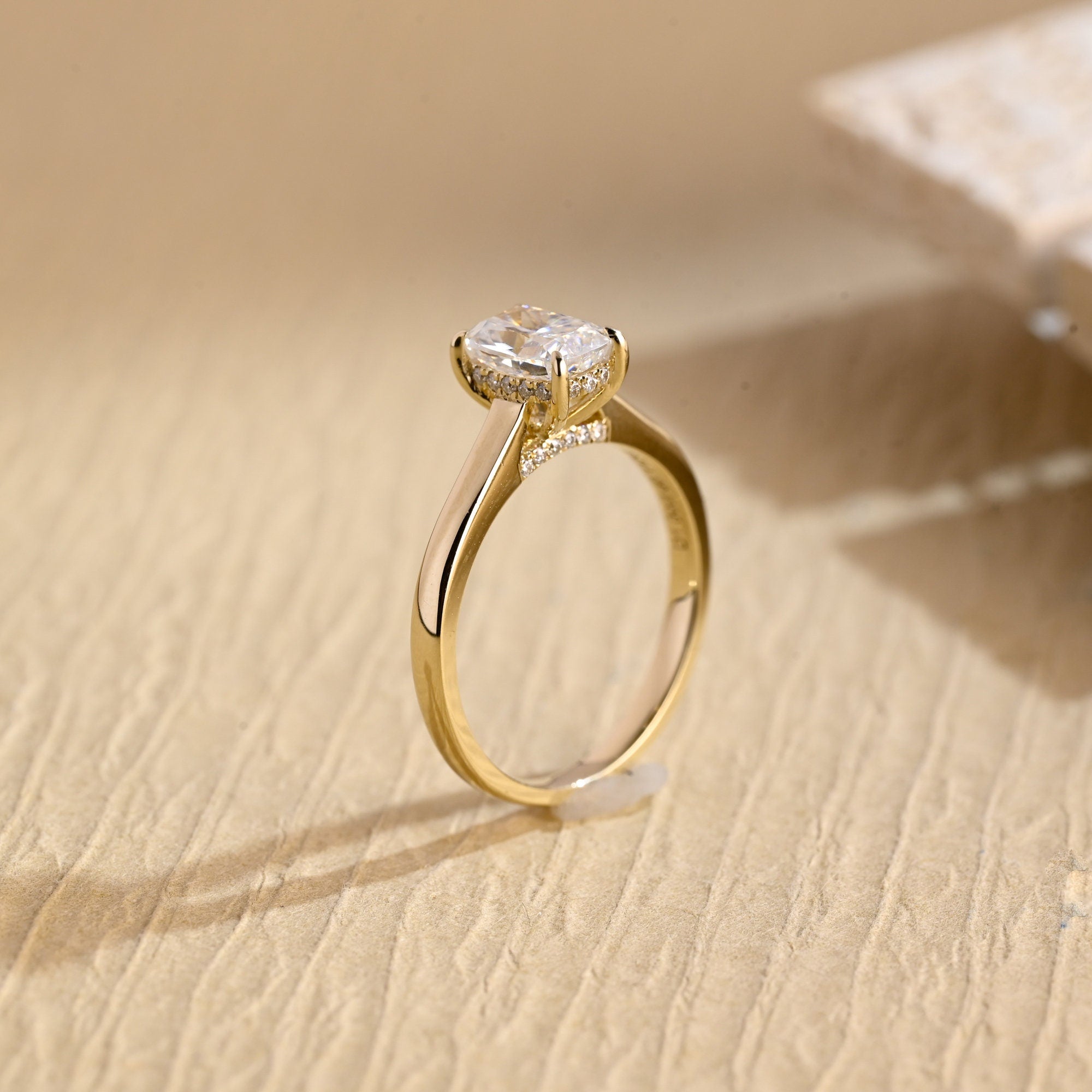 Radiant Moissanite Engagement Ring