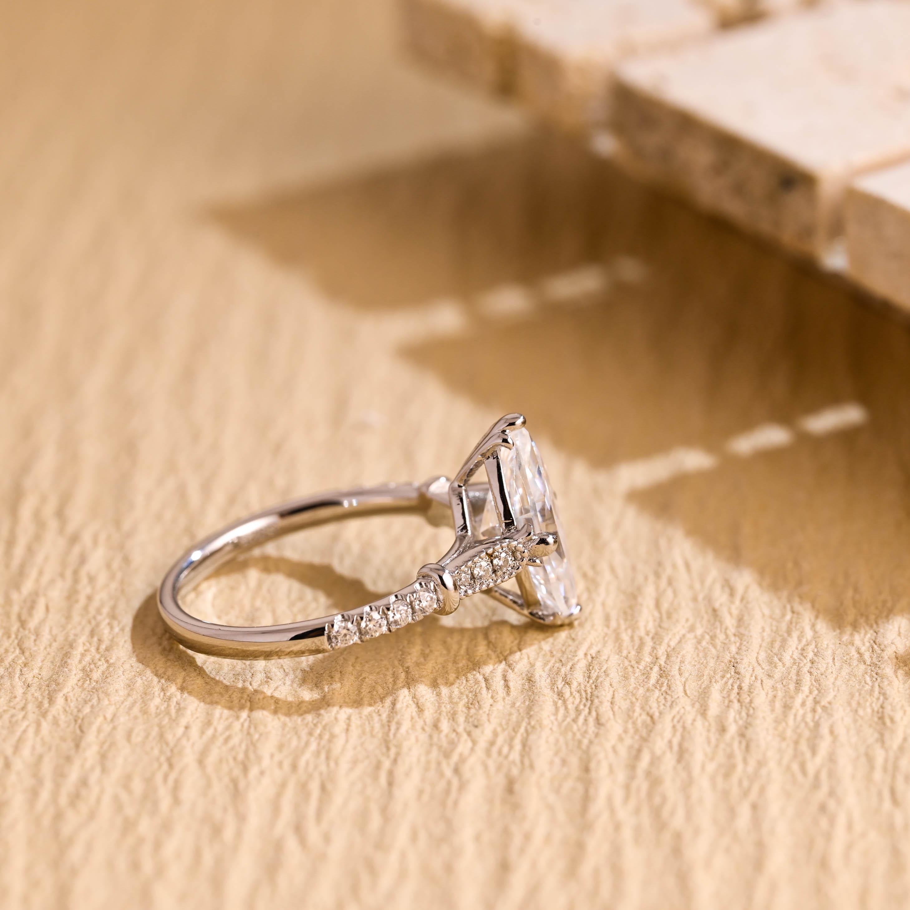 Luxury Moissanite Engagement Ring