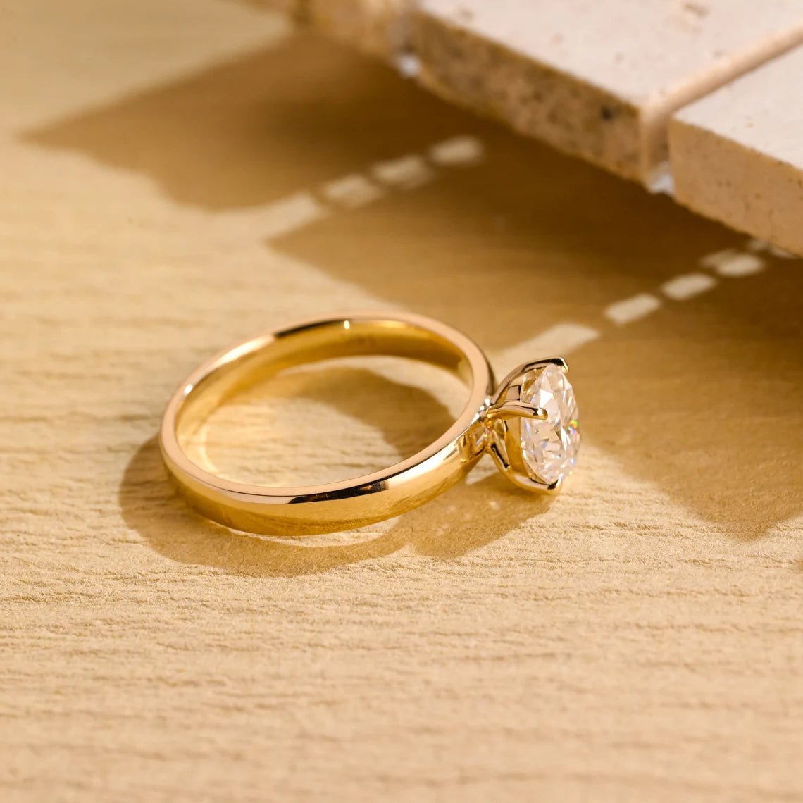 Wide Band Moissanite Ring