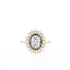 Oval Halo Moissanite Ring