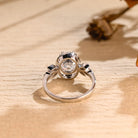 Diamond Halo Cluster Ring
