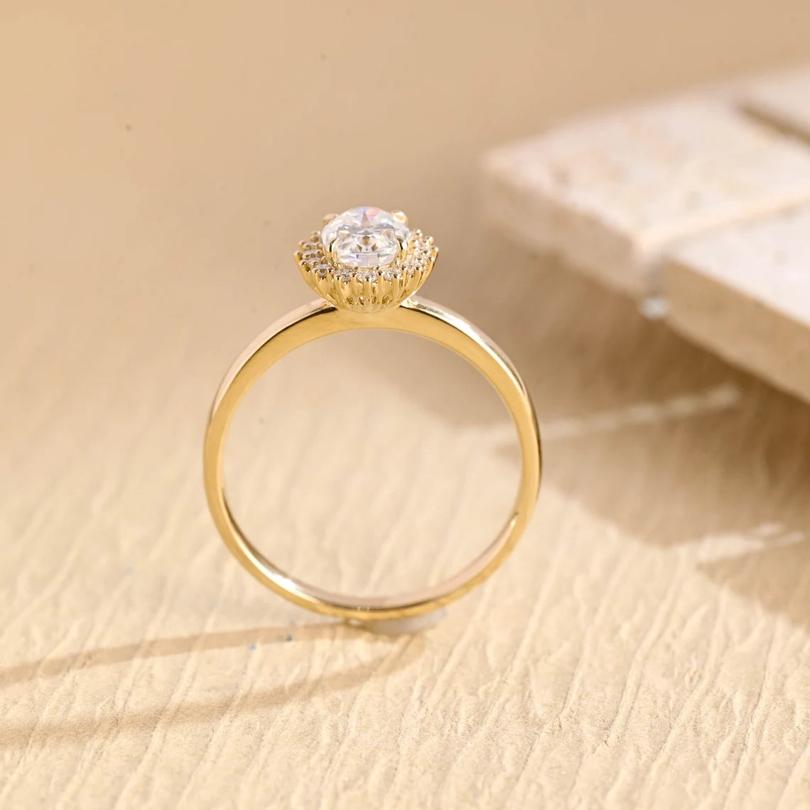 Oval Cut Halo Ring