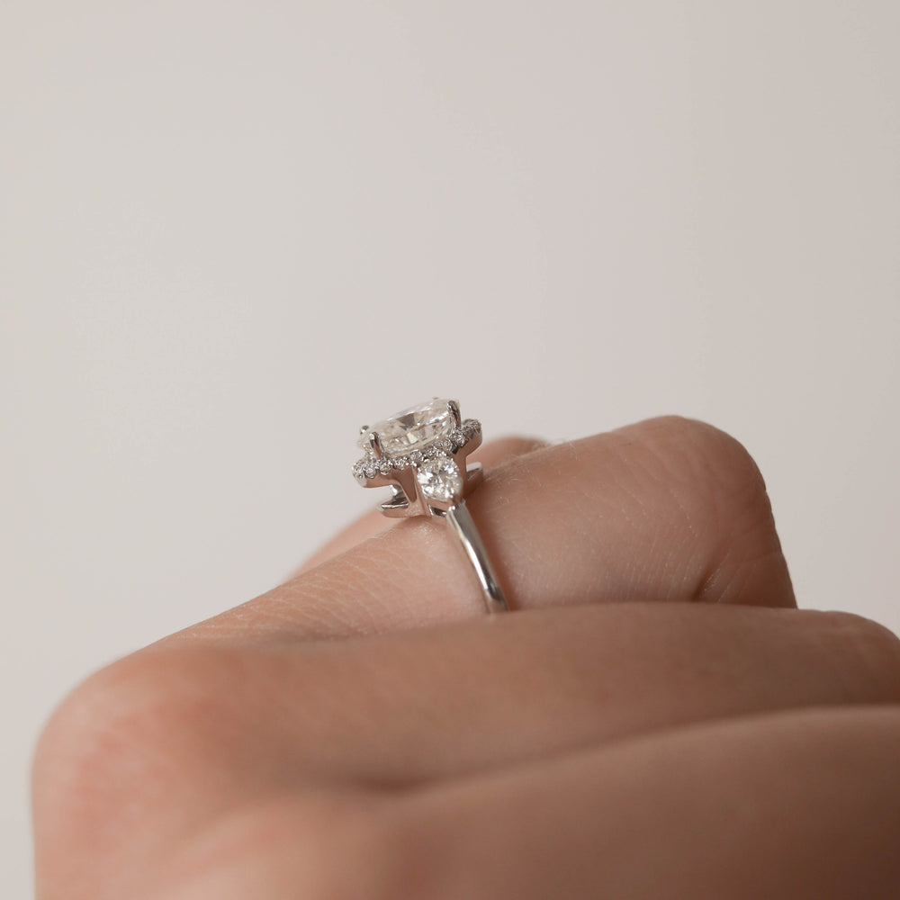 Three Stone Moissanite Ring