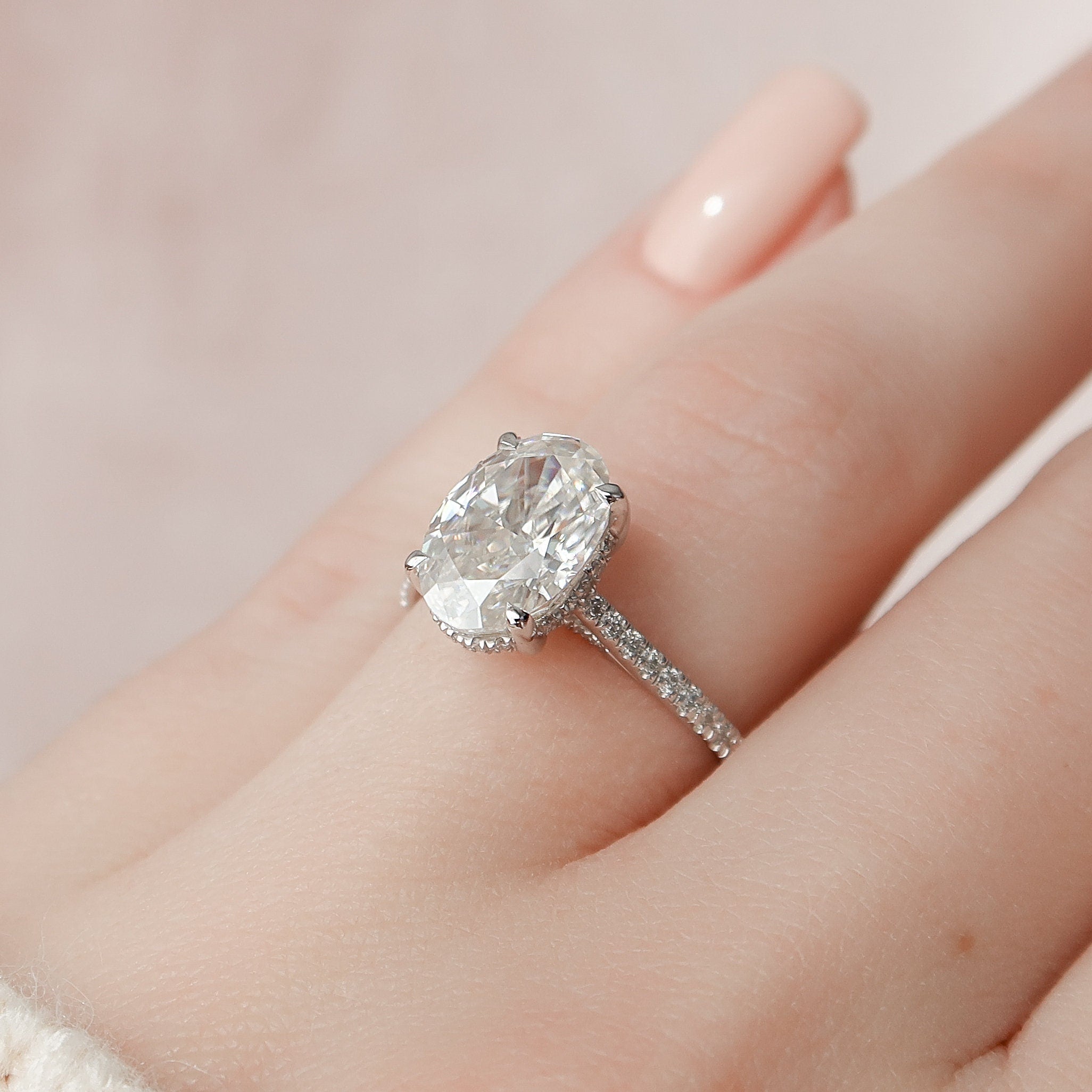 Moissanite Diamond Engagement Ring