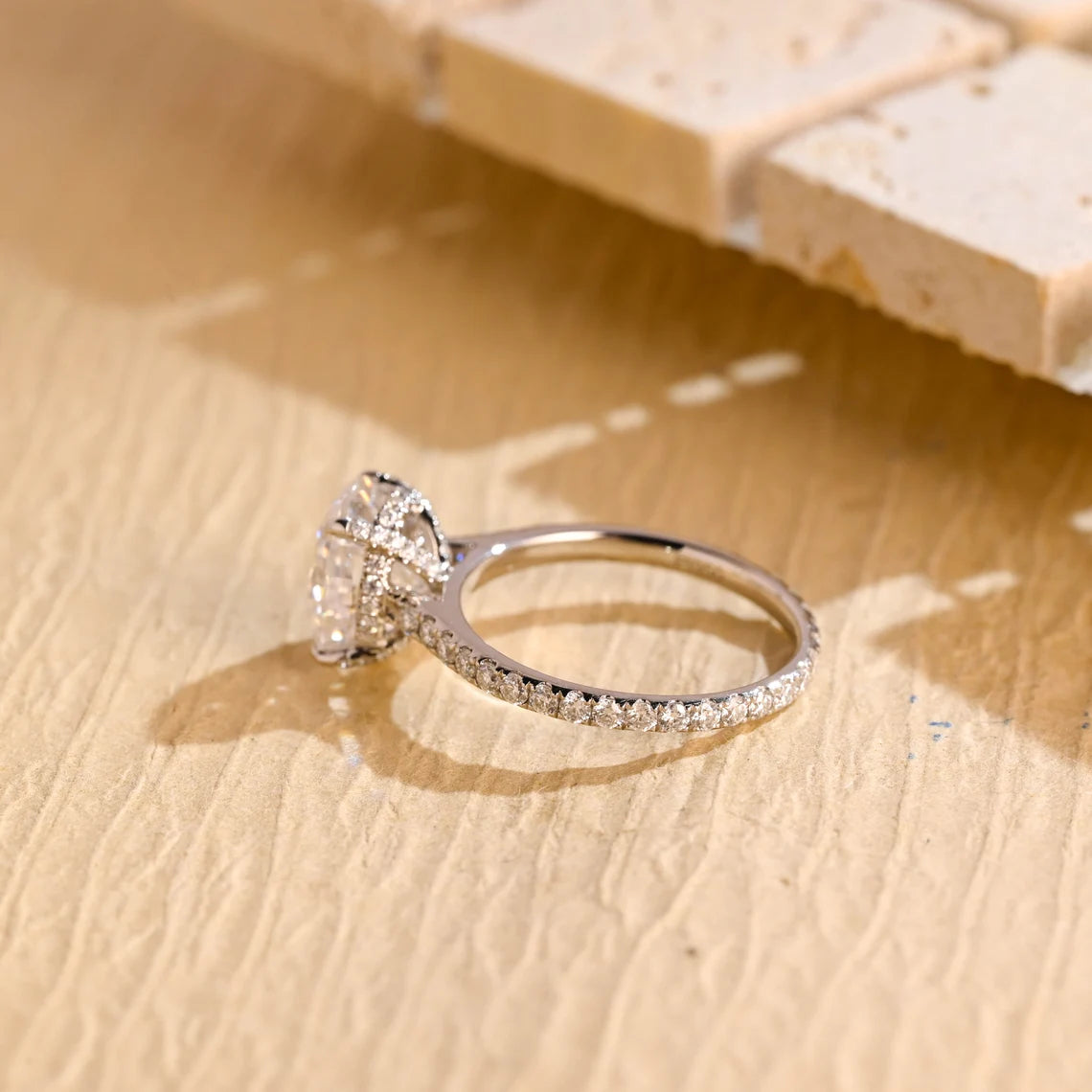 Moissanite Diamond Engagement Ring