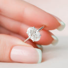 Oval Diamond Alternative Ring