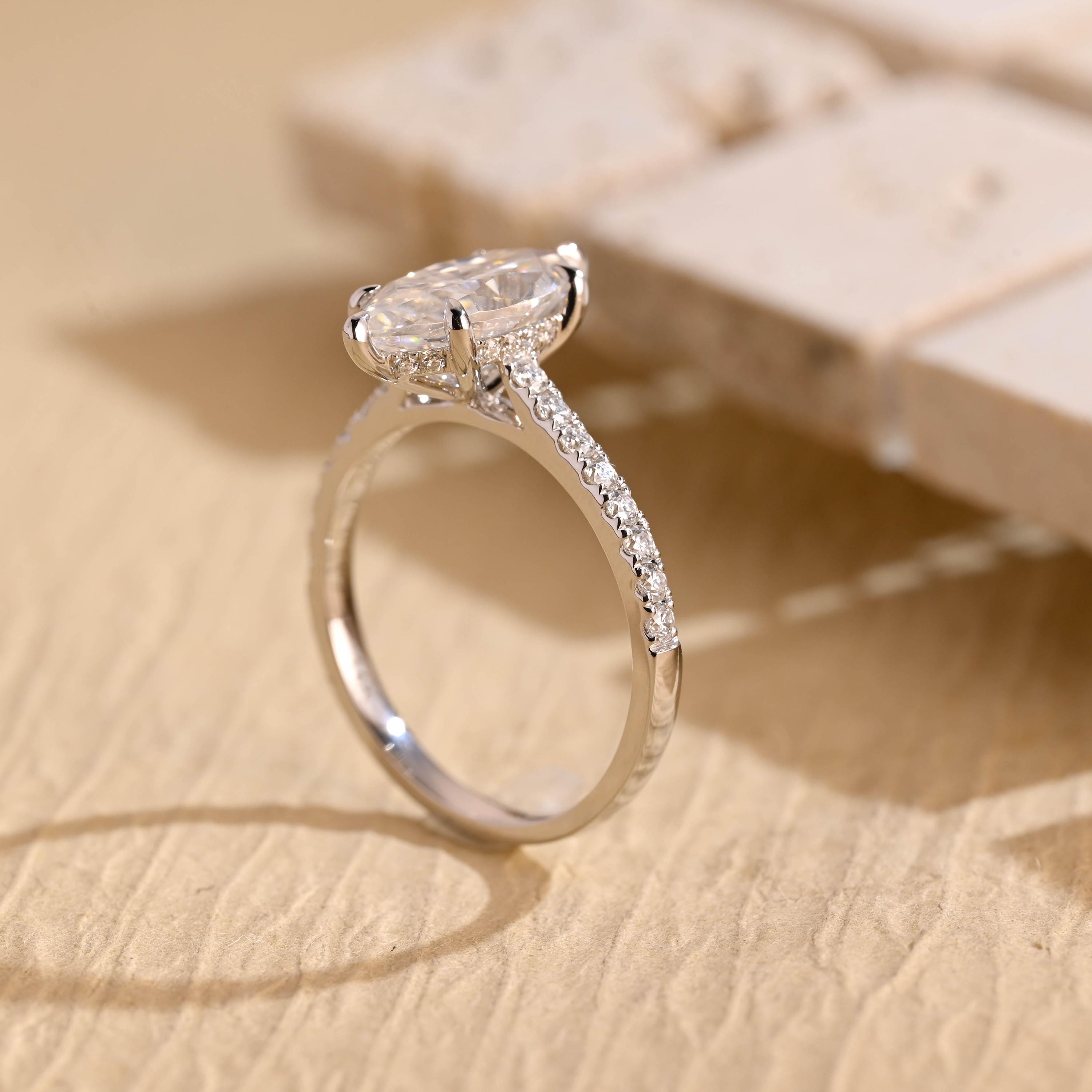Luxury Moissanite Engagement Ring