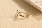Bypass Moissanite Engagement Ring