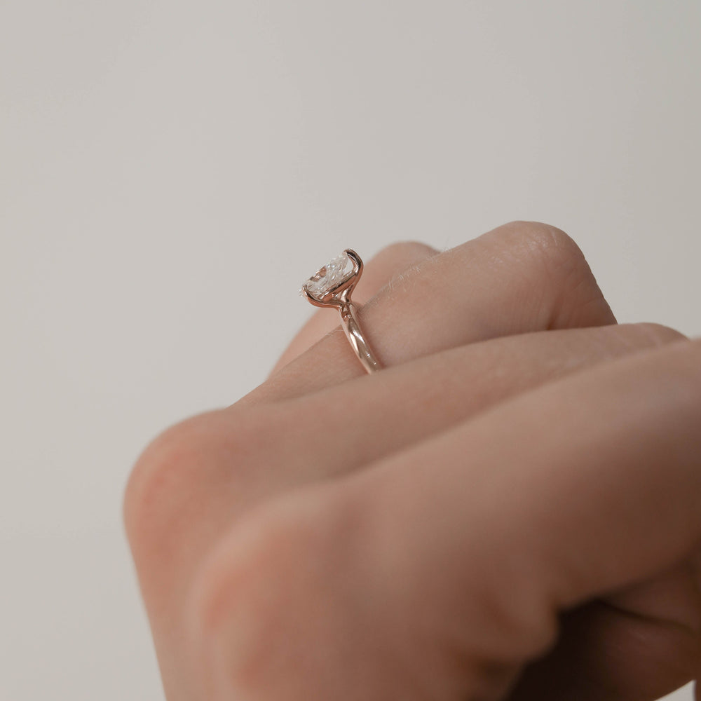 Solid Gold Moissanite Ring