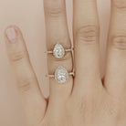 Pear Shape Halo Ring
