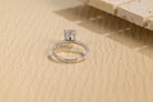 Pear Pavé Moissanite Engagement Ring