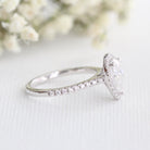 Moissanite Halo Ring for Women