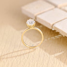 sparkling pear cut solitaire engagement ring