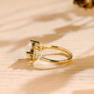 White Gold Princess Cut Moissanite Ring