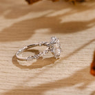 lab diamond alternative engagement ring