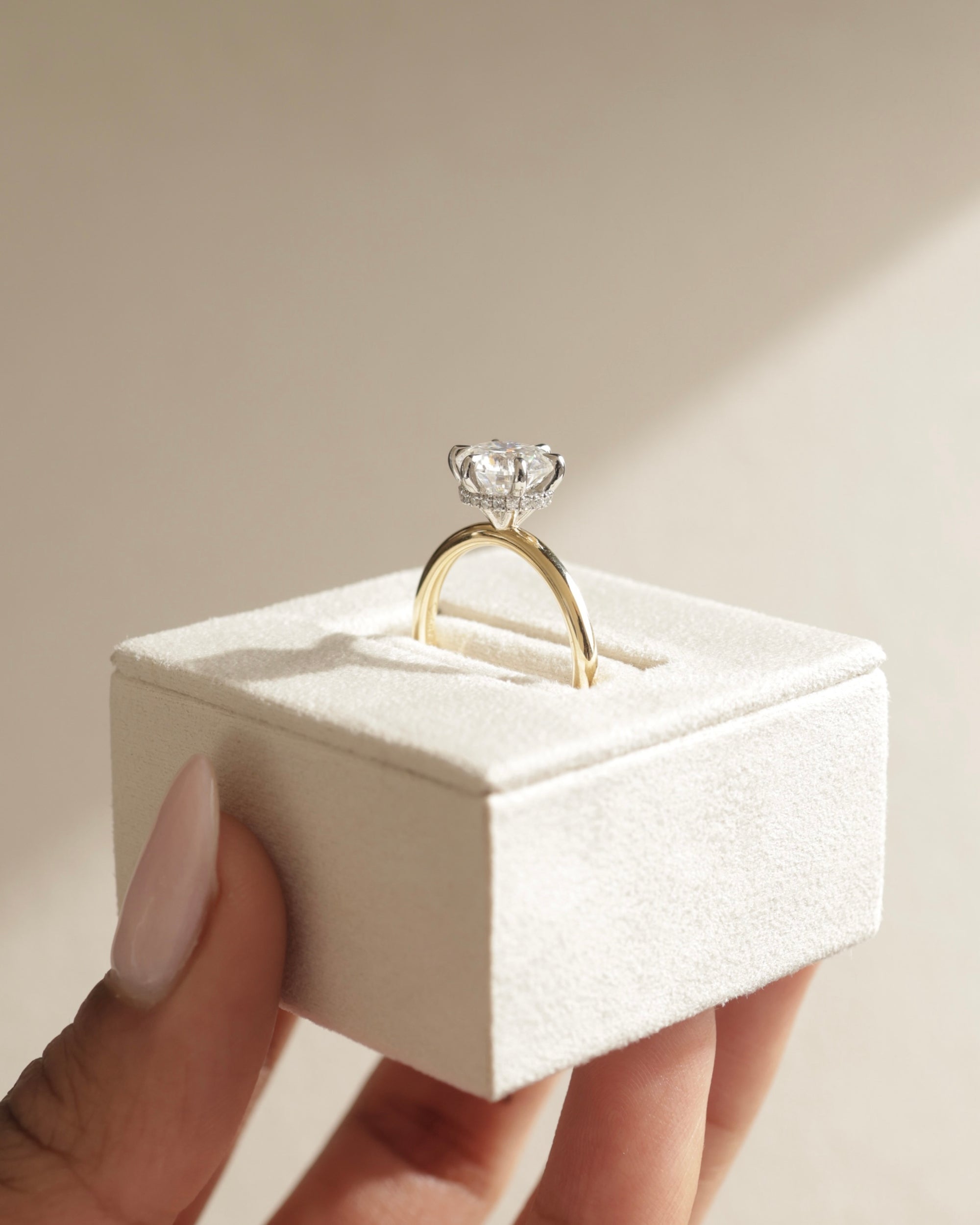 Hidden Halo Moissanite Ring