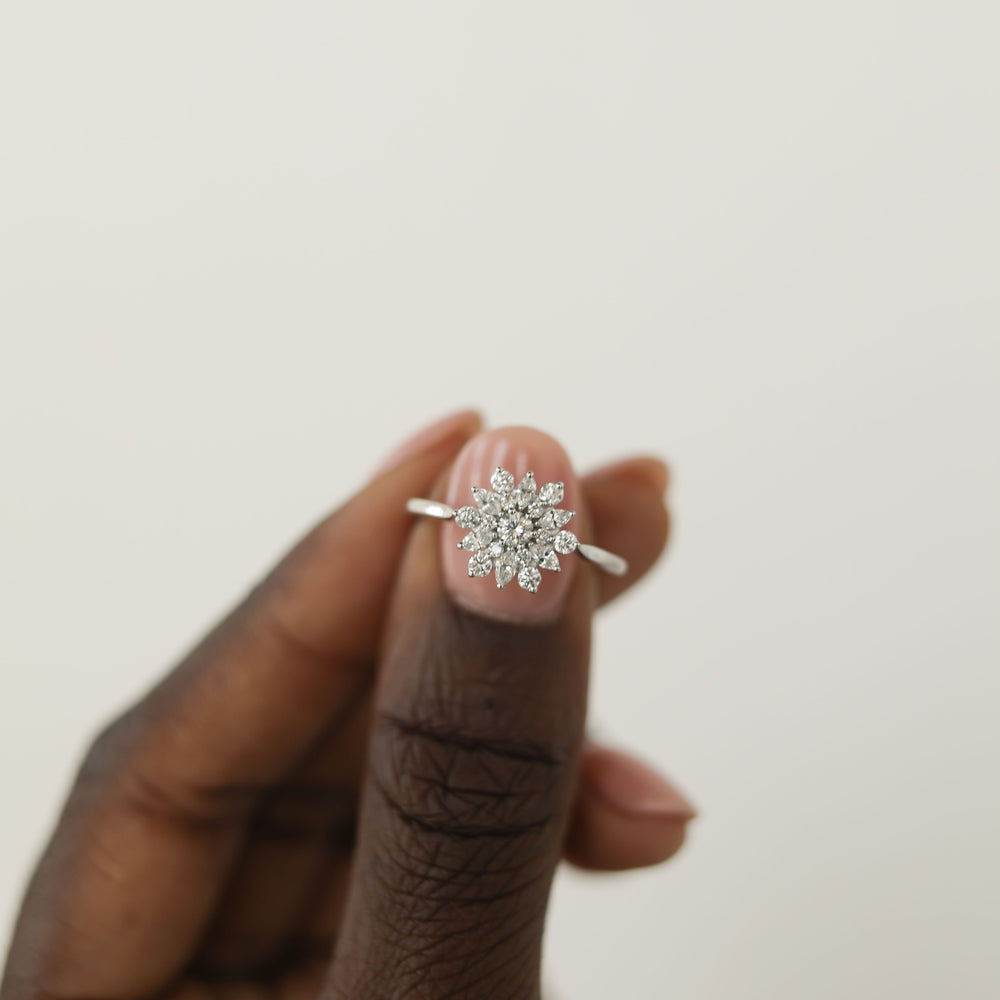Cluster Engagement Ring